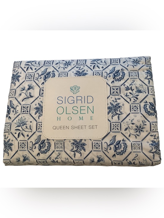 Sigrid Olsen Other - Sigrid Olsen Portugal Tile 4 Piece Queen Sheet Set New